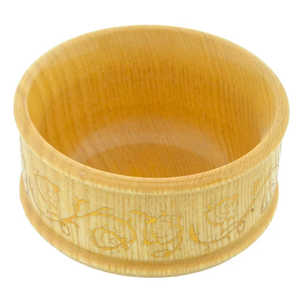 Hit Dükkan 2 Adet Ahşap Yaldızlı Içi Vernikli Dekoratif Şık Kase Çerezlik (5CMX9CM) - Görsel 3