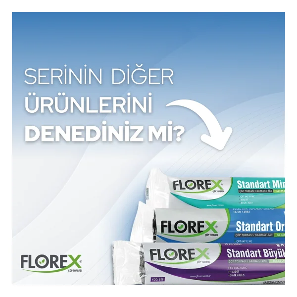 Florex Standart Orta Boy Çöp Poşeti 20'li 10 Adet - Görsel 4