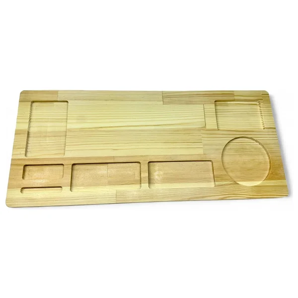 Ceren Wooden Ahşap Masif Monitör Altı Organizer Monitör Bilgisayar Altlığı Standı - Görsel 2