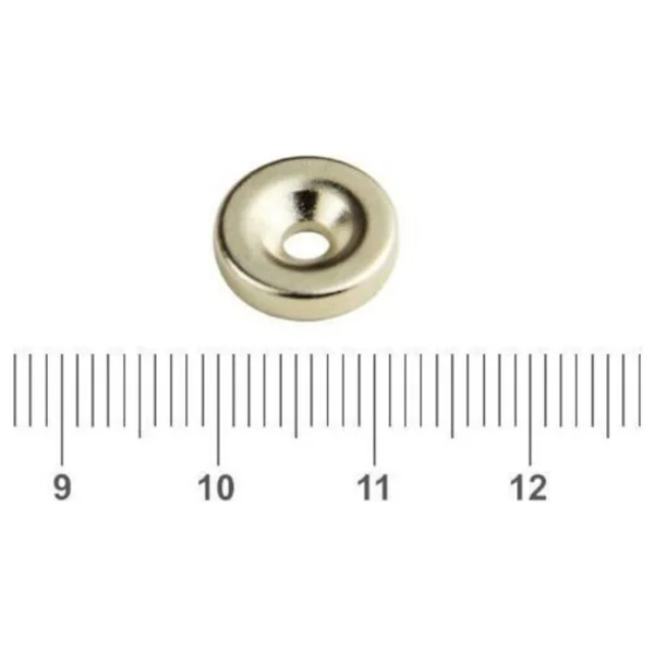 Dünya Magnet 5 Adet 12mm X 7/3,5mm X 3mm Havşa Delikli Güçlü Neodyum Mıknatıs - Görsel 3