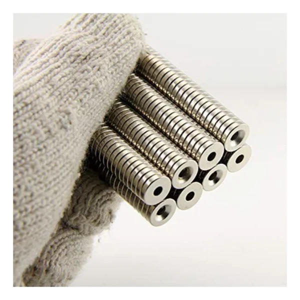 Dünya Magnet 5 Adet 12mm X 7/3,5mm X 3mm Havşa Delikli Güçlü Neodyum Mıknatıs - Görsel 4