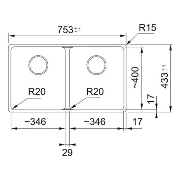 Franke MRG 120-35-35 Avena Tezgahaltı Eviye - Görsel 3