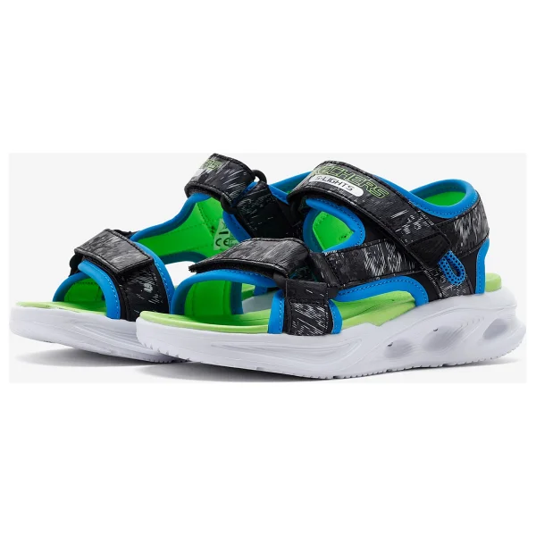 Skechers Sola Glow Aquatastic 401672L-BBLM Işıklı Siyah Çocuk Sandalet - Görsel 3