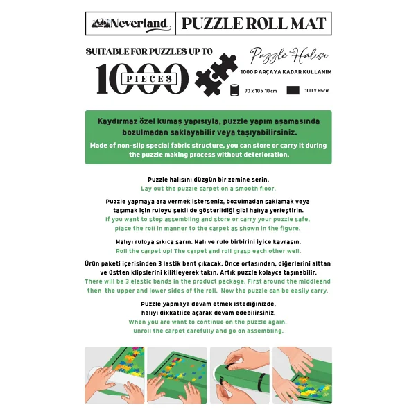 Neverland Puzzle Halısı 1000'lik - 100x65cm (Puzzle Roll Mat) - Görsel 5