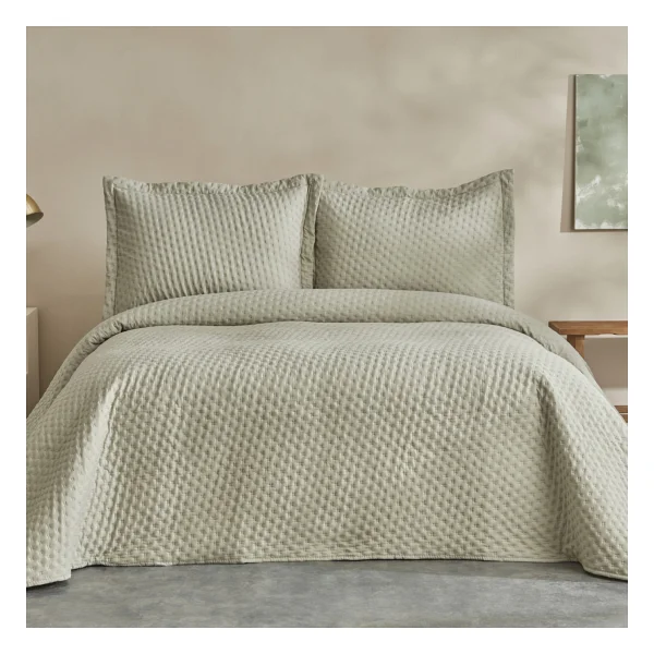 Karaca Home Breeze Soft Adaçayı Çift Kişilik Yatak Örtüsü Takımı - Görsel 7