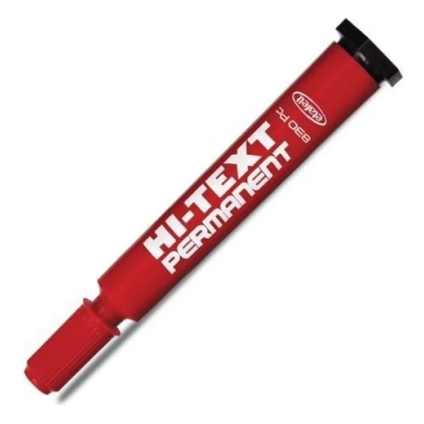 Hi-Text 830 Kesik Uçlu Kırmızı Permanent Marker Kalem - Görsel 8