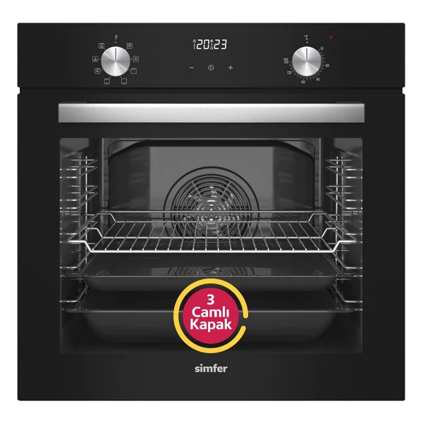 Simfer 8208 QS Siyah Ankastre Fırın - Görsel 2