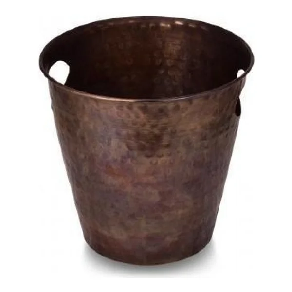 Turna Bakır Turna2552-3 Mecan Oksit 24 cm El Dövme Buz Kovası - Görsel 3