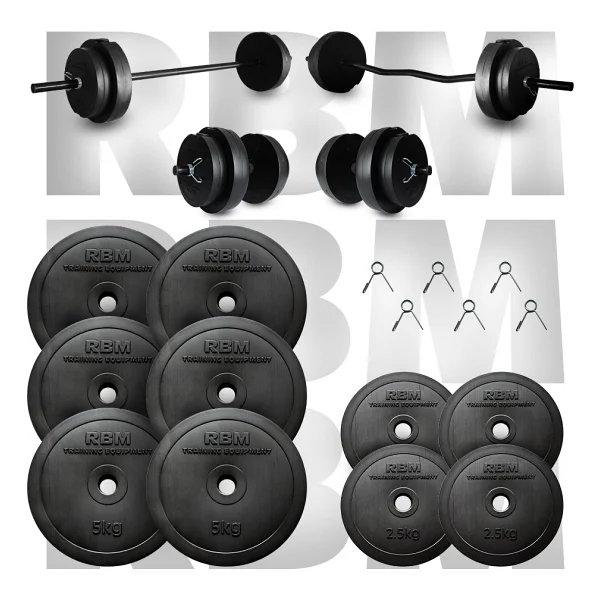 Aydın Sport 48 KG Z Bar ve Düz Barlı Halter Dambıl Seti - Görsel 3