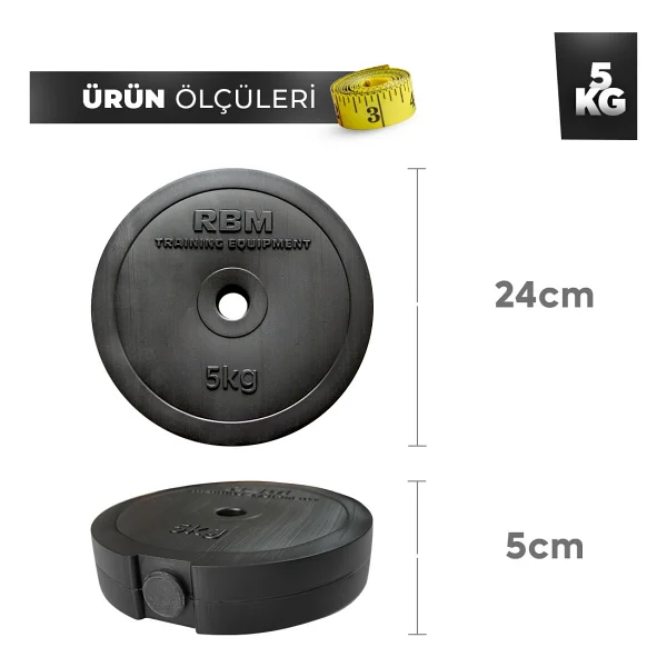Aydın Sport 48 KG Z Bar ve Düz Barlı Halter Dambıl Seti - Görsel 4