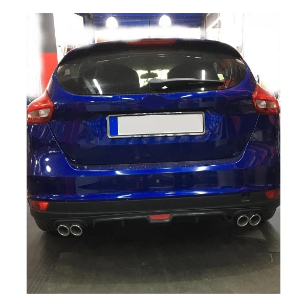 Oto H.i.t. Ford Focus 4 Hatchback Uyumlu Body Kit Difüzör 4 Çıkış Siyah Yuvarlak - Görsel 2