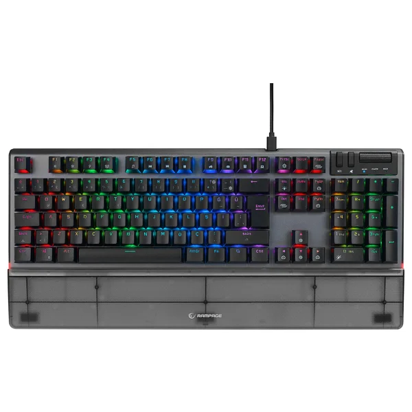 Rampage Carbon Siyah RGB Red Switch Kablolu Mekanik Oyuncu Klavyesi - Görsel 2