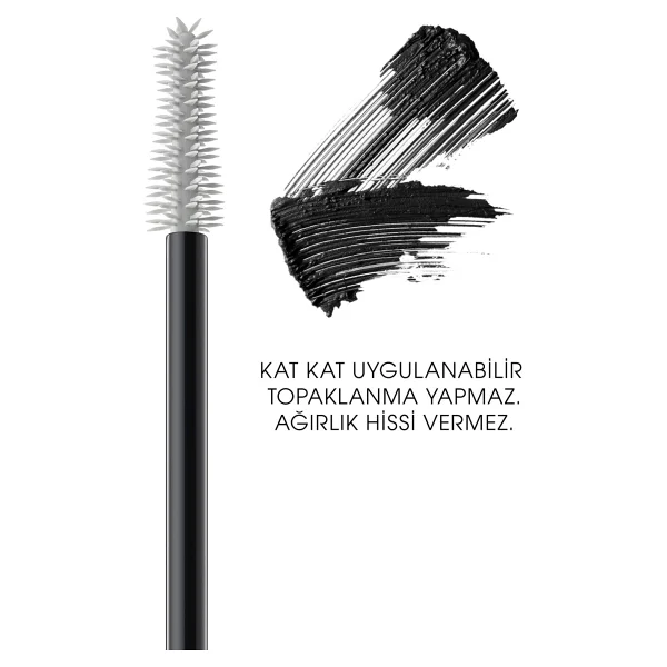 MAC Stack Siyah Maskara Büyük Boy Hacim Veren Suya ve Tere Dayanıklı Uzun Kıvrık Etki - Görsel 4