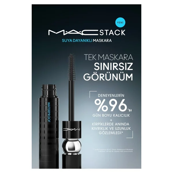M.A.C Macstack Waterproof Black Stack Maskara - Görsel 7