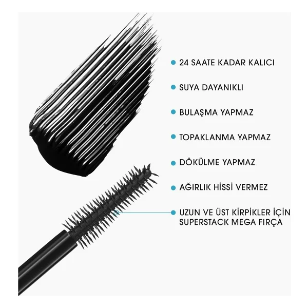 M.A.C Macstack Waterproof Black Stack Maskara - Görsel 4