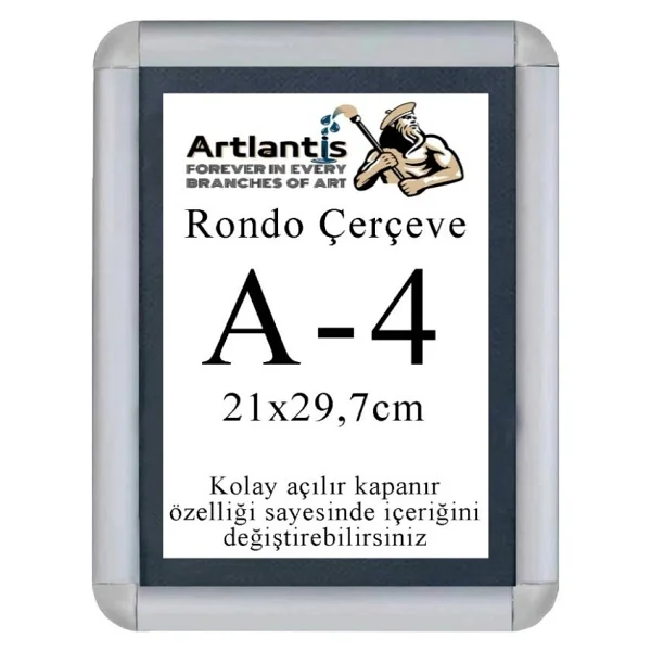 Artlantis Tak Çıkar Rondo Çerçeve A4 21x30 cm 1 Adet Açılır Kapanır Çerçeve Aç Kapa Çerçeve A4 Afiş Çercevesi - Görsel 6