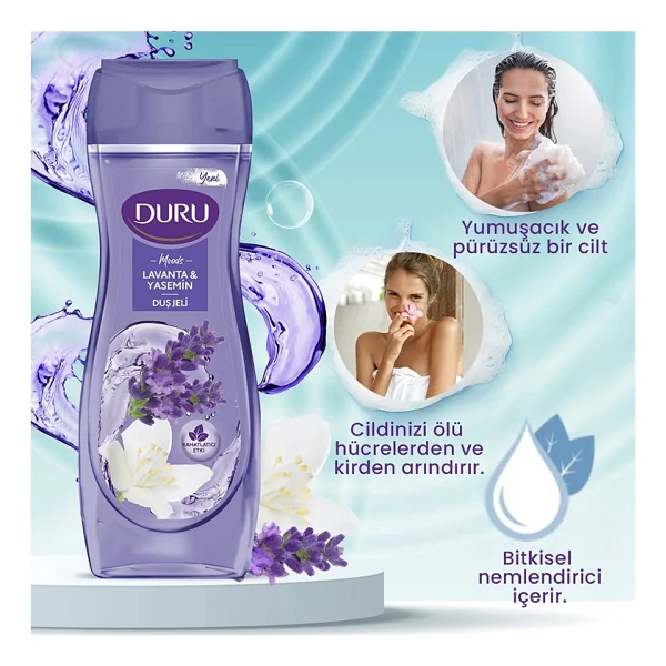 Duru Moods Lavanta ve Yasemin Duş Jeli 450 ml - Görsel 3