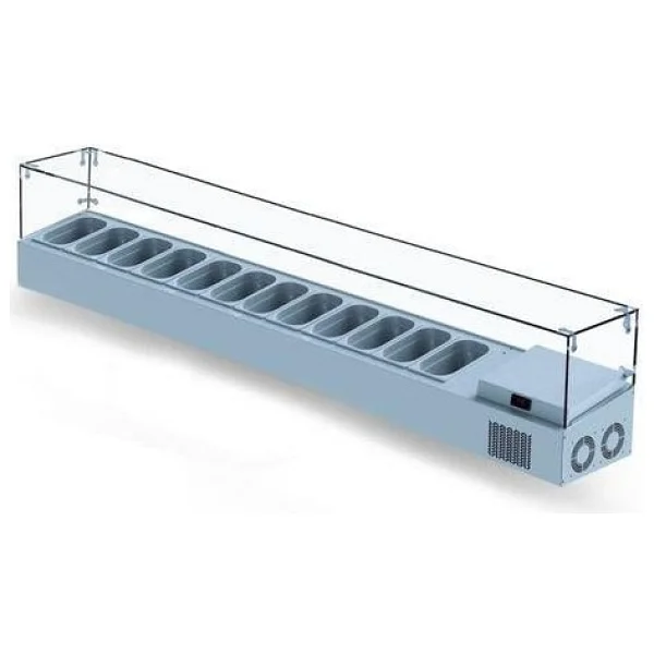 Iceinox Set Üstü Saladbar Cam Kapak Gn 1/4-150: 12 Adet - Görsel 6