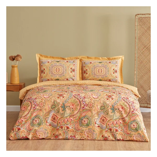 Karaca Home Manas Hardal %100 Pamuk Çift Kişilik Nevresim Takımı - 200 x 220 cm - Görsel 8