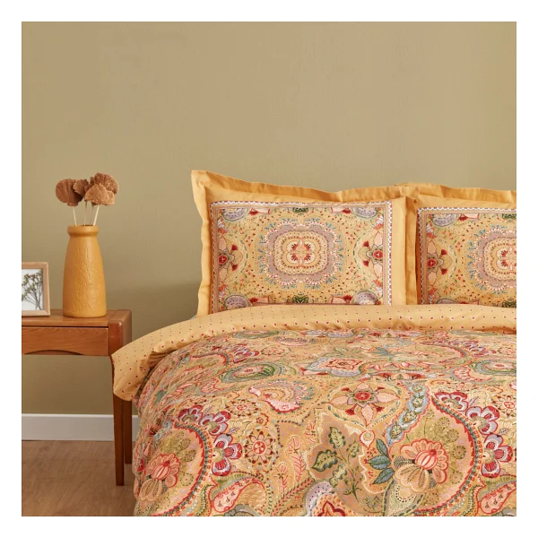 Karaca Home Manas Hardal %100 Pamuk Çift Kişilik Nevresim Takımı - 200 x 220 cm - Görsel 2