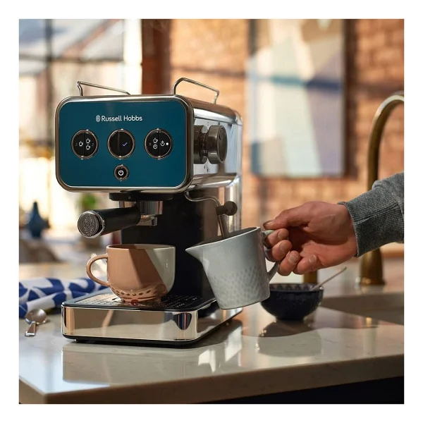 Russell Hobbs Distinctions 26451-56 Okyanus Mavisi Manuel Espresso Makinesi - Görsel 4