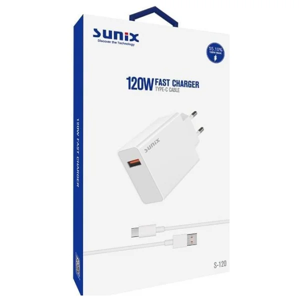 Sunix S-120 120 W Type-C Kablolu Hızlı Şarj Aleti - Görsel 2