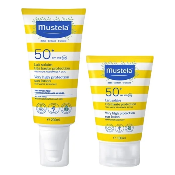 Mustela SPF50+ Güneş Losyonu 200 ml Suya Dayanıklı Karma Ciltler İçin Yüksek Koruma - Görsel 3