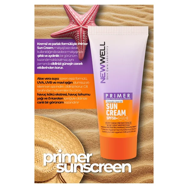 New Well Aydınlatıcı Etkili Primer 50 ml 50 Faktör Güneş Kremi - Görsel 3