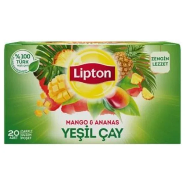 Lipton Mango - Ananas Yeşil Çay 20'li - Görsel 3