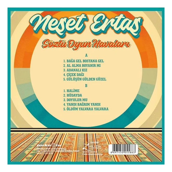Neşet Ertaş - Sözlü Oyun Havaları Plak - Görsel 2