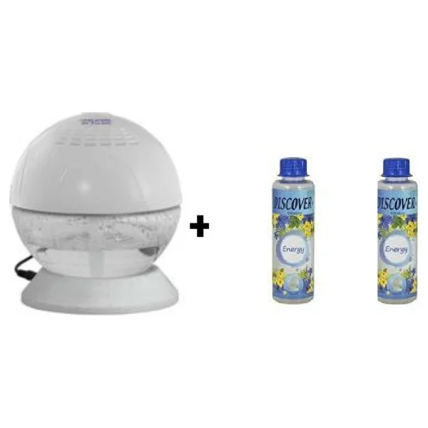 Discover Sihirli Küre Geniş Alan Kokulandırma Makinesi Işıklı Beyaz + 2 Adet Energy Solüsyonu - Görsel 2
