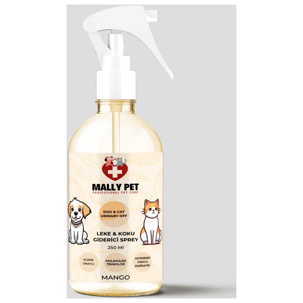Mally Pet Mango Kokulu 250 ml Kedi ve Köpekler için Koku Ve Leke Giderici Sprey - Görsel 6