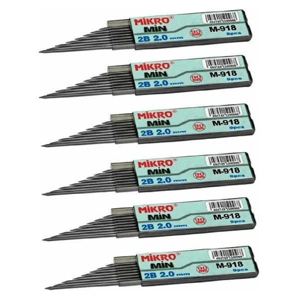 Mikro Kalem Ucu 2 0 mm 2b Mikro 2b Kalem Ucu 2 mm Siyah 6 Adet - 1 Adet - Görsel 3