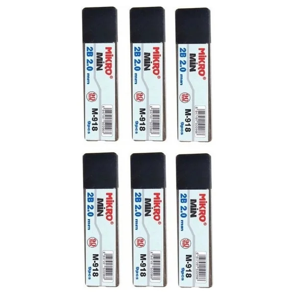 Mikro Kalem Ucu 2 0 mm 2b Mikro 2b Kalem Ucu 2 mm Siyah 6 Adet - 1 Adet - Görsel 2