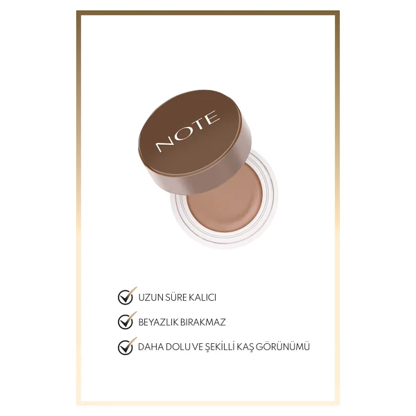 Note Brow Pomade 02 Mid Brown Kaş Pomadı - Görsel 3