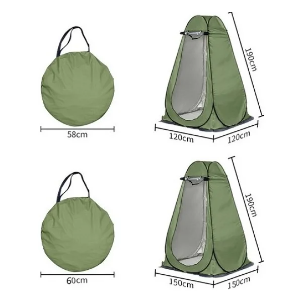 CampFit 120x120x190 cm Otomatik Giyinme Çadırı - Görsel 2