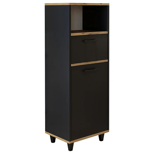 Roomart Çamaşır Sepetli Banyo Dolabı, Çok Amaçlı Çekmeceli Dolap 45 Cm Beyaz - Görsel 8