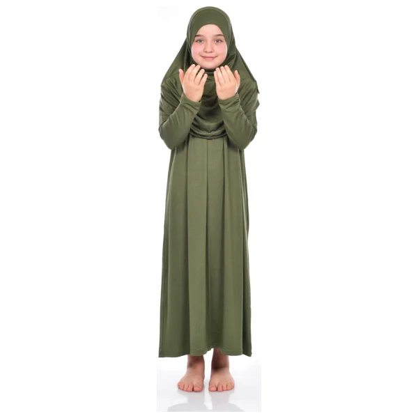 İhvan Online Pratik Çocuk Namaz Elbisesi 8-12 Yaş Vizon - Standart - Görsel 5