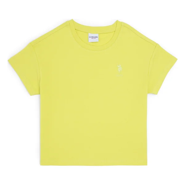 U.S. Polo Assn 50288124-VR087 Sarı Kısa Kollu Bisiklet Yaka Çocuk Tişört - Görsel 5