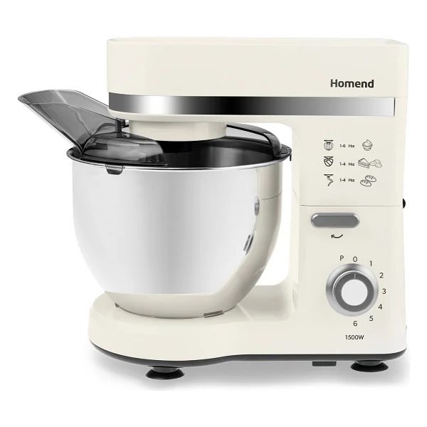 Homend Profashion 3014H 1500 W 5 lt Krem Silver Stand Mikser - Görsel 5