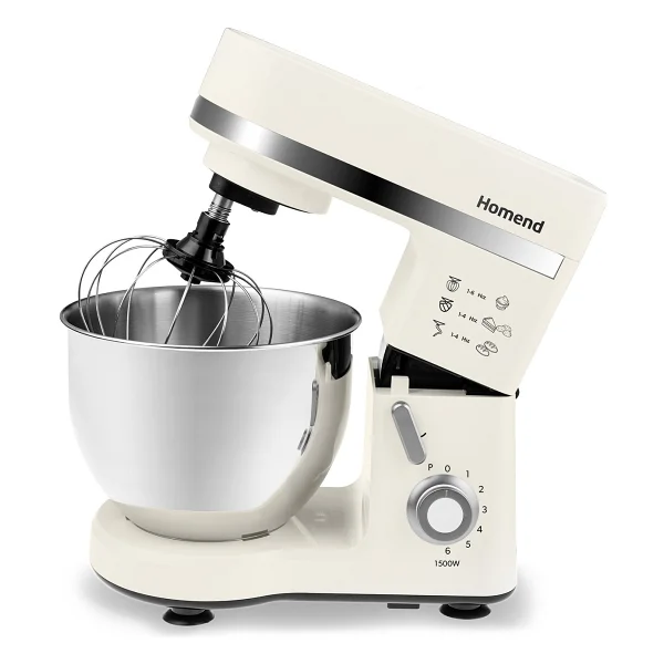 Homend Profashion 3014H 1500 W 5 lt Krem Silver Stand Mikser - Görsel 2