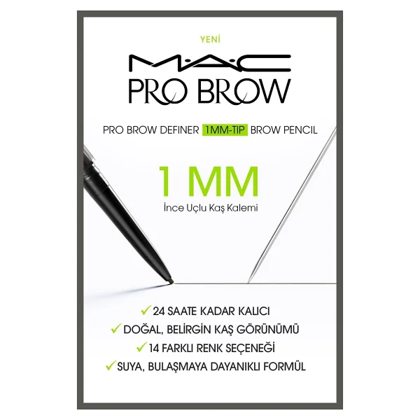 M.A.C Pro Brow Definer 1MM Tip Lingering Kaş Kalemi - Görsel 2