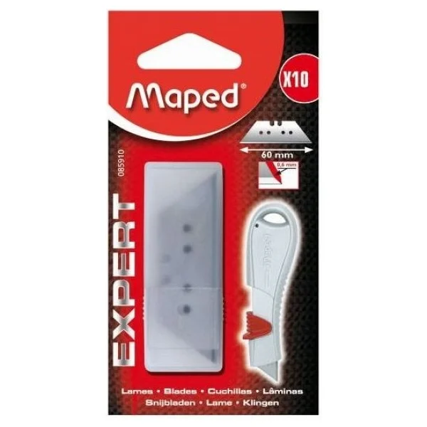 Maped 085910 Expert Geniş Maket Bıçağı Yedeği 10'lu 085110 Halı Kesme Bıçağı Yedeği - Görsel 2
