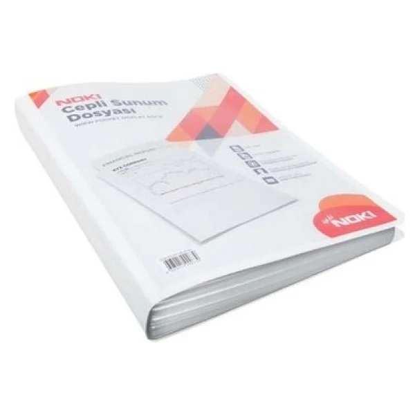 Noki 64120-N Cepli Sunum Dosyası A4 Beyaz 20Lİ - Görsel 2