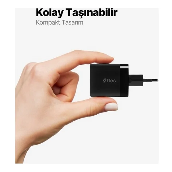 Ttec SmartCharger Duo 2SCP02 45 W Hızlı Şarj Adaptörü - Görsel 2