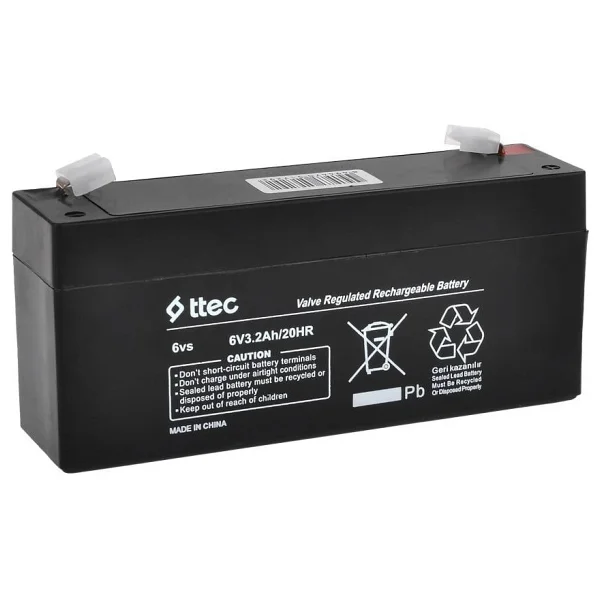 Ttec 6V 3.2AH Bakımsız Kuru Akü - Görsel 5