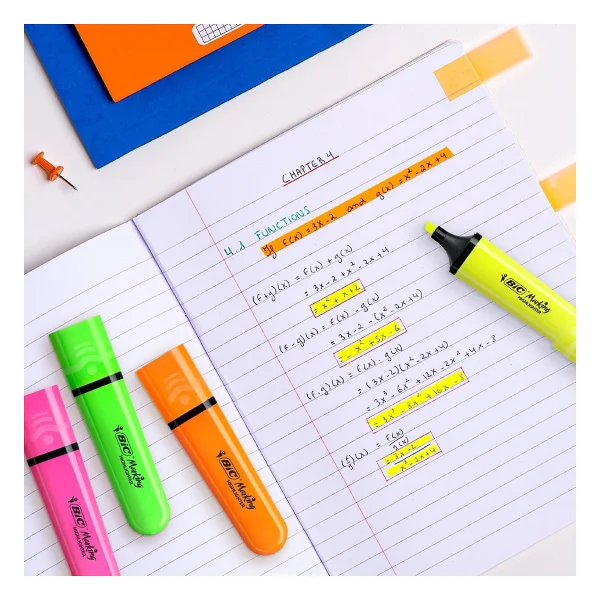 Bic Marking Flat Sarı Fosforlu Kalem - Görsel 4