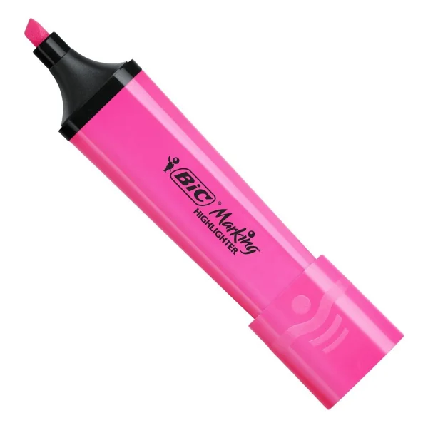 Bic Marking Flat Pembe Fosforlu Kalem - Görsel 3