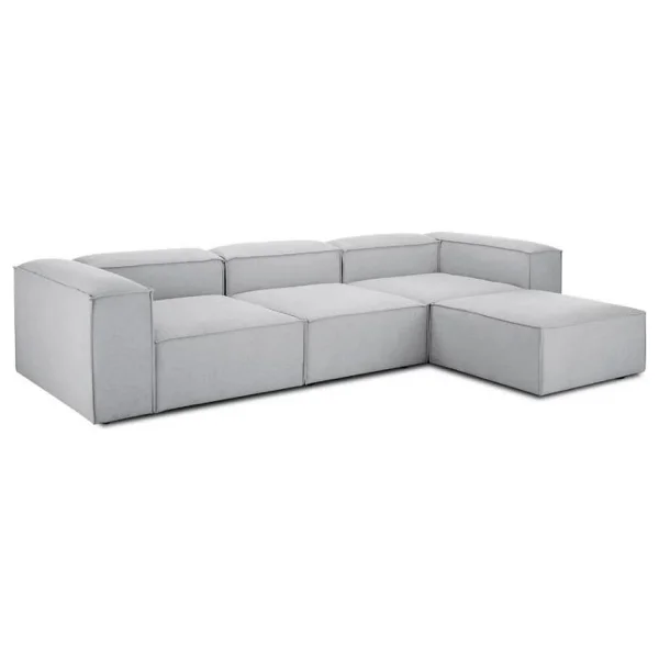 EDSY HOME Mira Relax 4 Modül Köşe Koltuk ( GRİ ) Keten Kumaş - Görsel 4