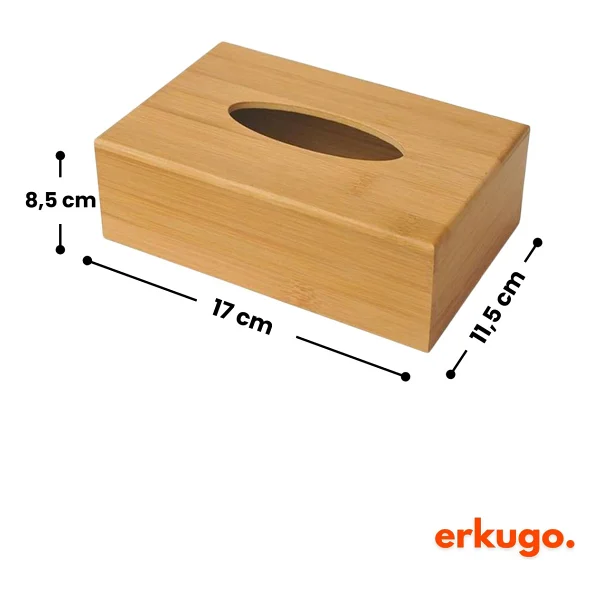 Erkugo Doğal Bambu Peçetelik, Masa Üstü Peçetelik, Hazneli Peçetelik - Ahşap - Görsel 4